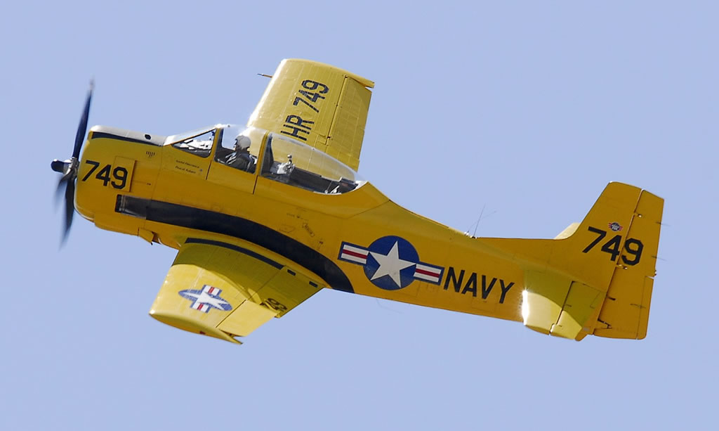 T-28A Trojan, Registration F-AZHR, in flight at Rochefort, France T-28A Trojan, Registration F-AZHR, in flight at Rochefort, France